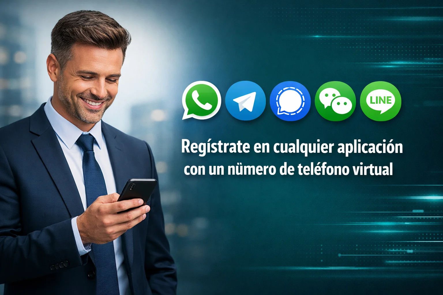 Regístrate en cualquier aplicación con un número de teléfono virtual